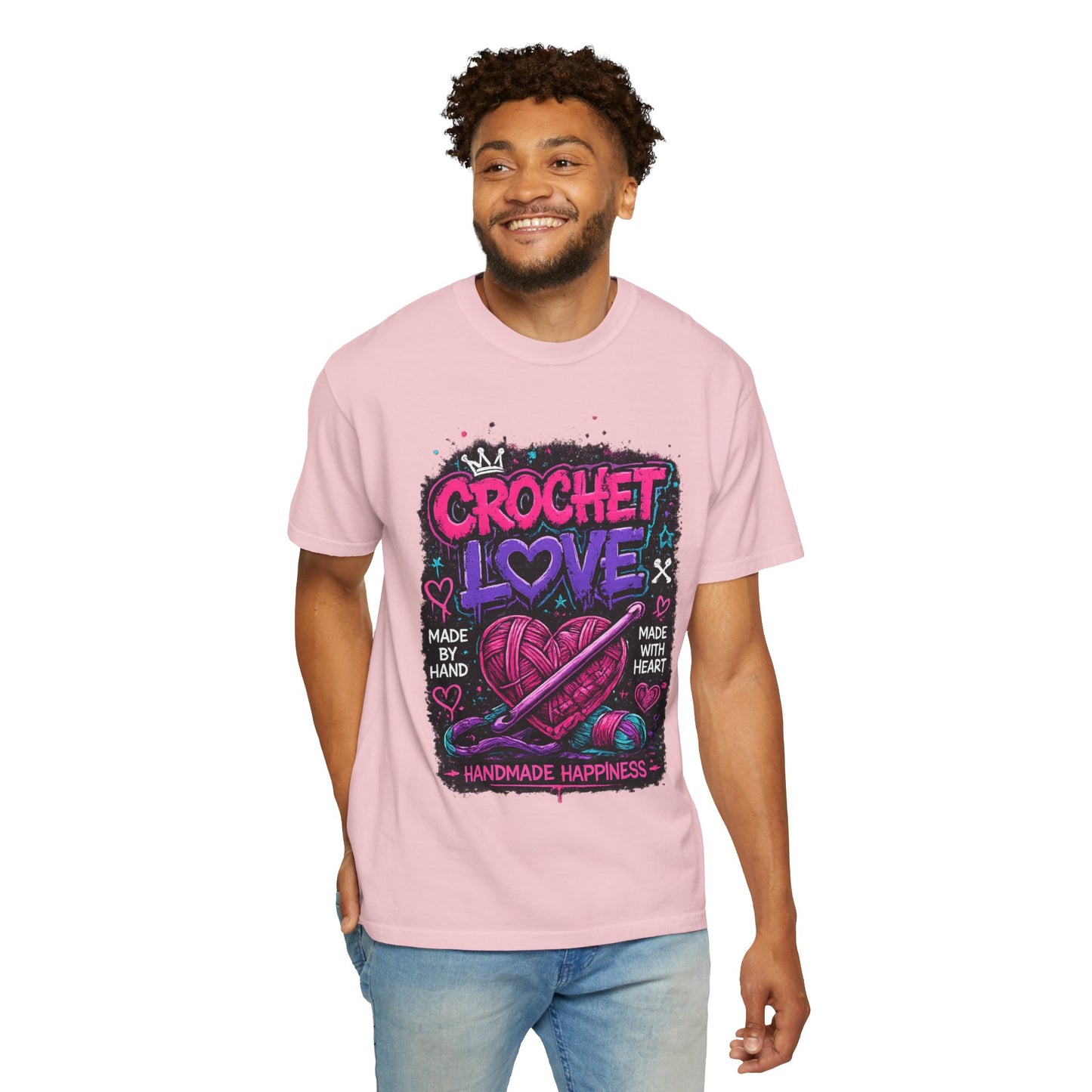 Crochet Love T-Shirt — Handmade Happiness Graphic