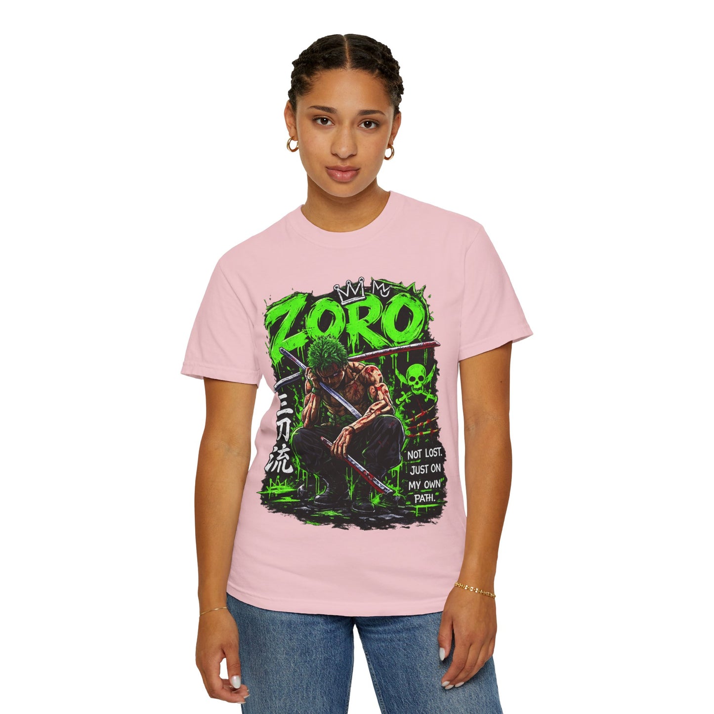 Zoro Anime Graphic T-Shirt — 'Not Lost, Just On My Own Path' Design