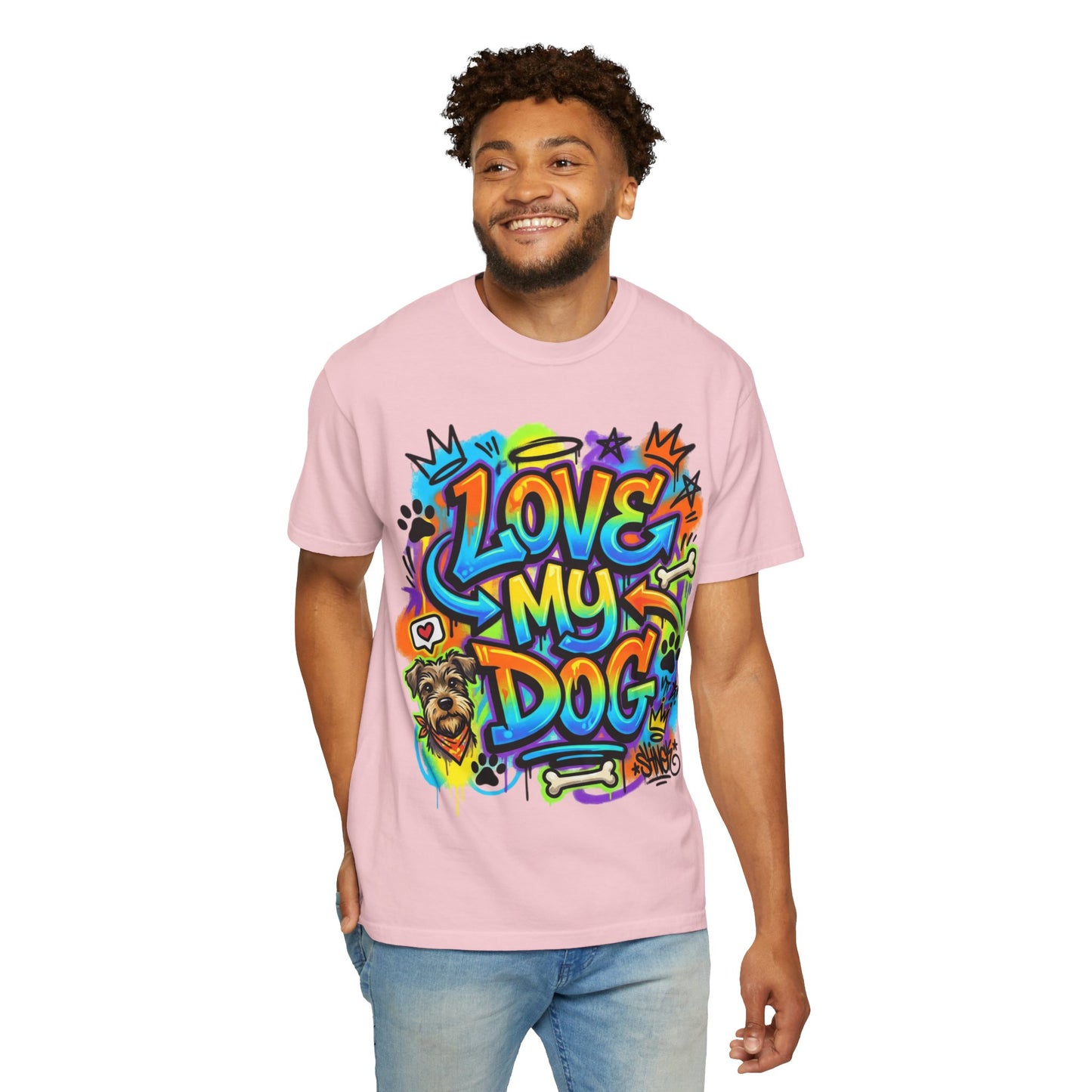 Love My Dog Graffiti T-Shirt
