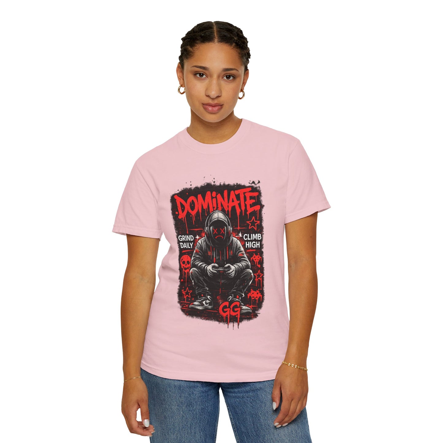 Dominate Gamer Hoodie Graphic T-Shirt | Gaming Streetwear Tee