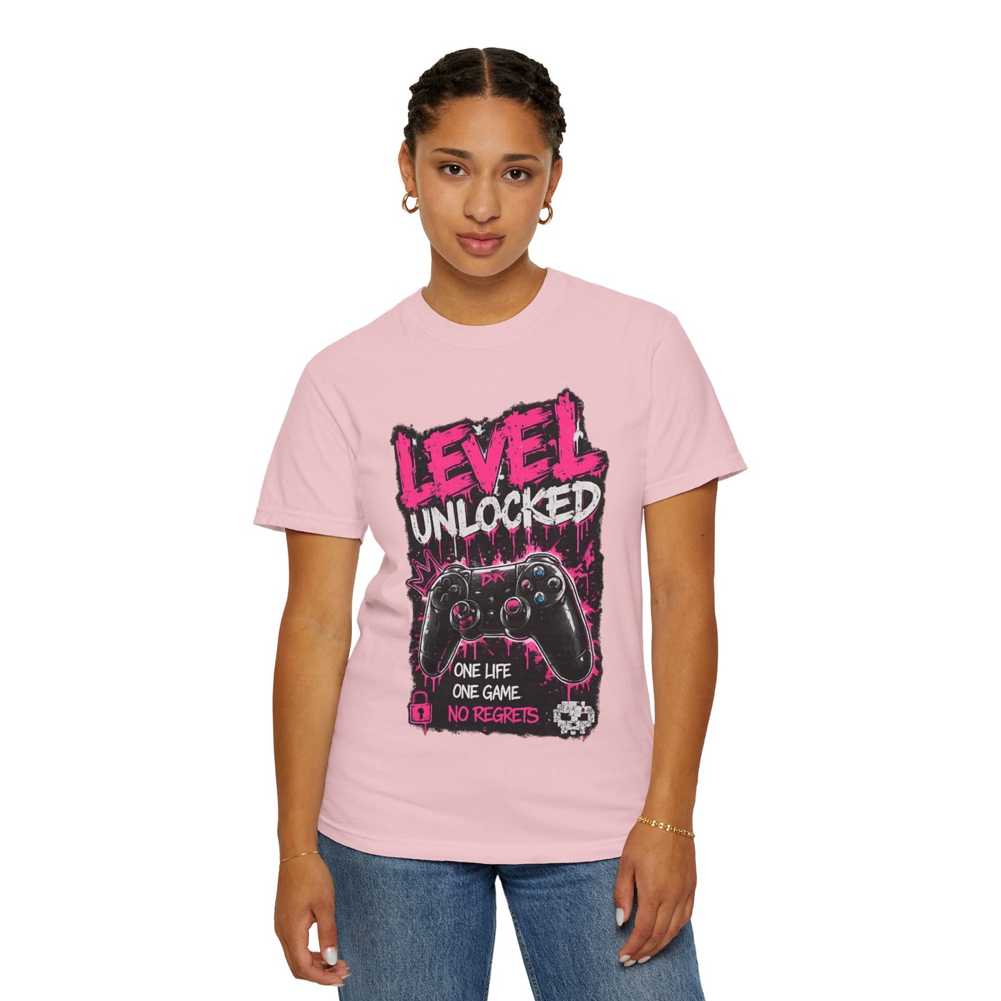 Level Unlocked Gamer T-Shirt — "One Life, One Game" Graphic Tee
