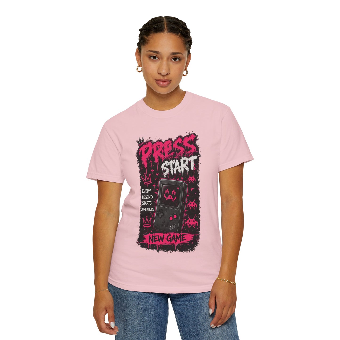 Press Start New Game T-Shirt — Retro Gamer Graphic Tee