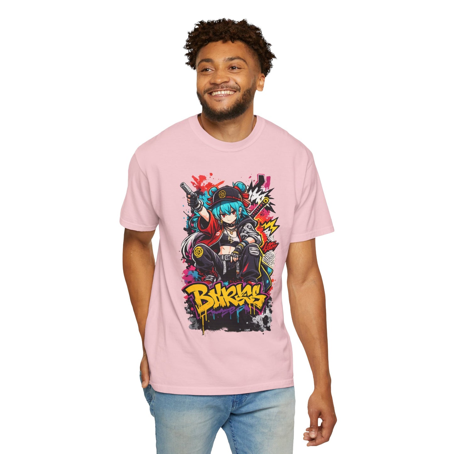 Graffiti Oni Streetwear T-Shirt — 'Bikrus' Anime Urban Graphic Tee