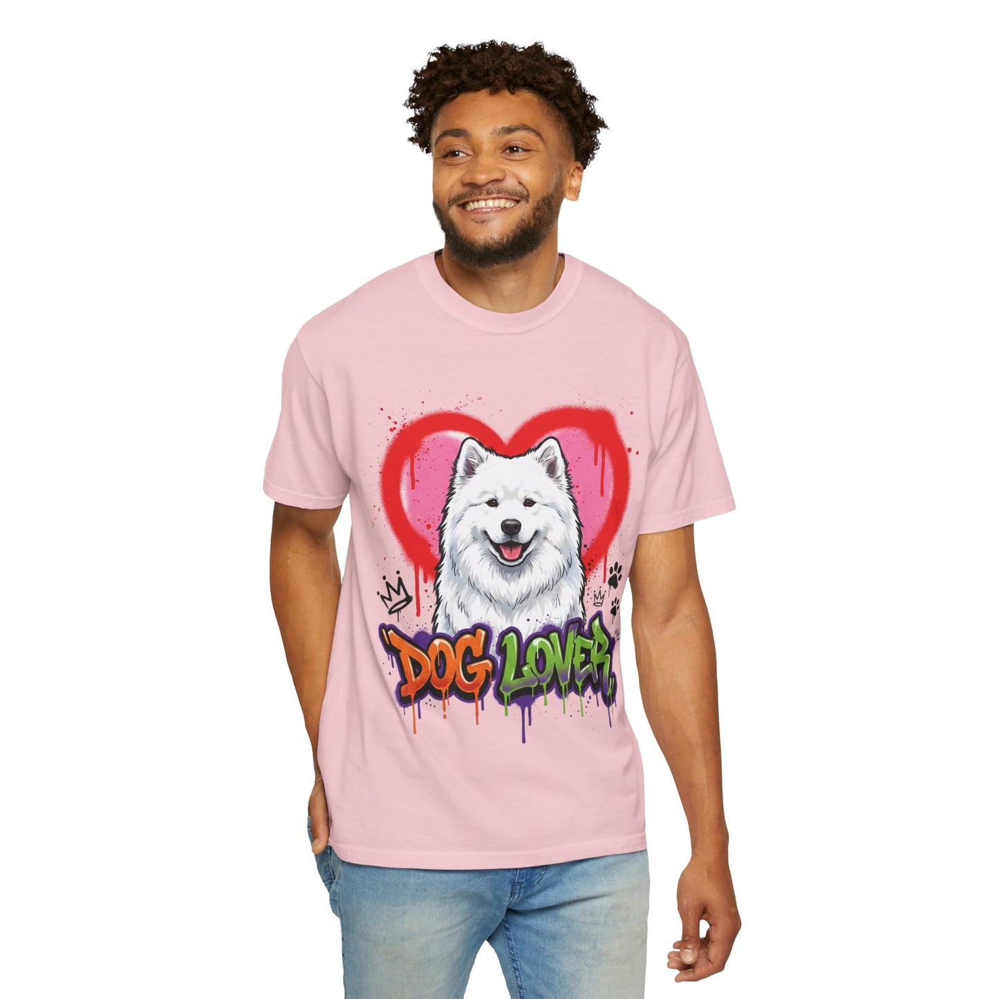 Dog Lover T-Shirt — Cute Samoyed Heart Graphic Tee