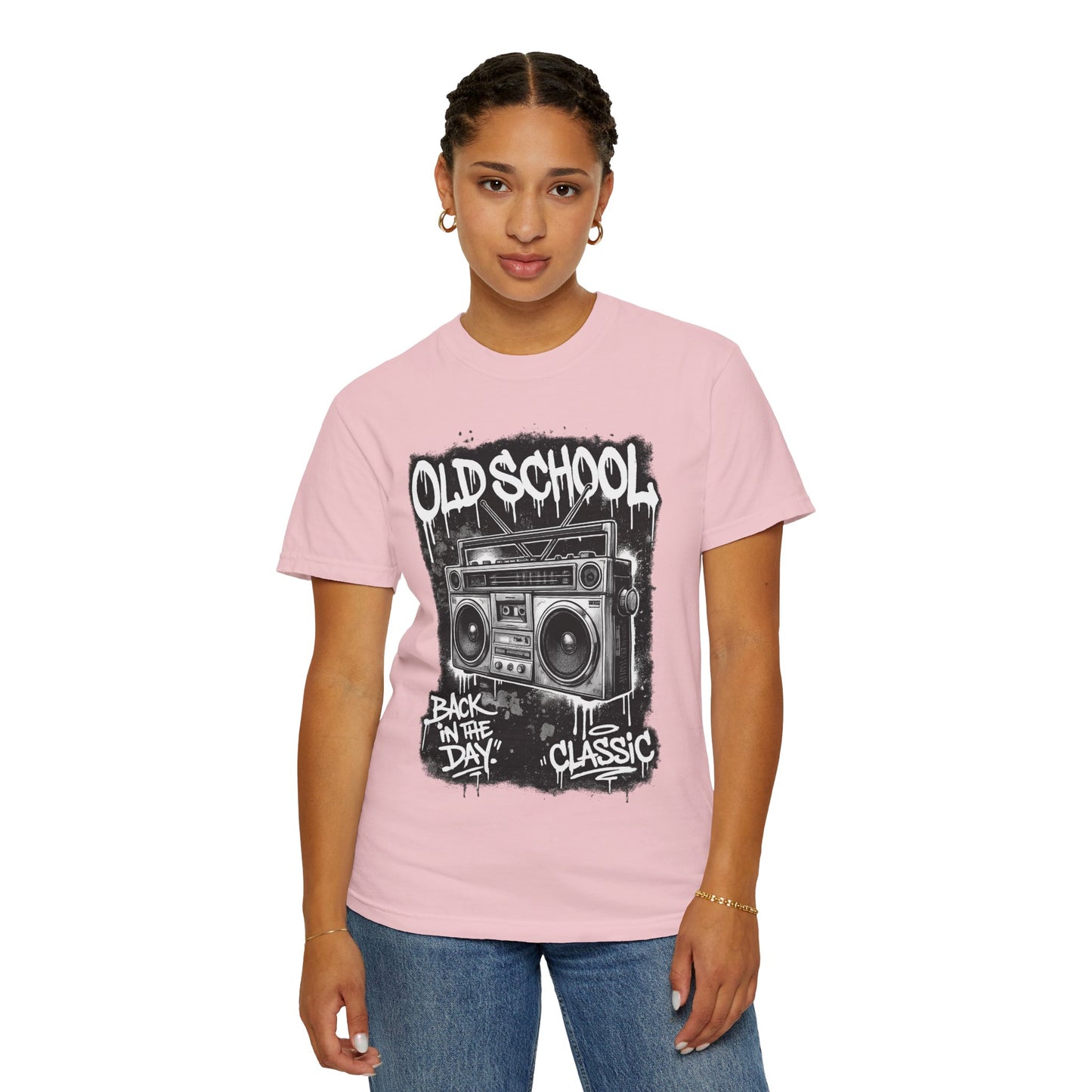 Old School Boombox T-Shirt — "Back in the Day" Vintage Hip Hop Graphic Tee