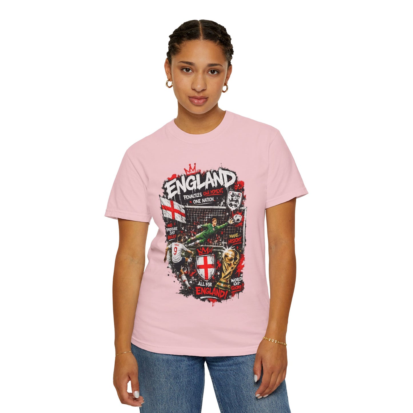 England Football Collage T-shirt | St George Cross, Soccer Icons