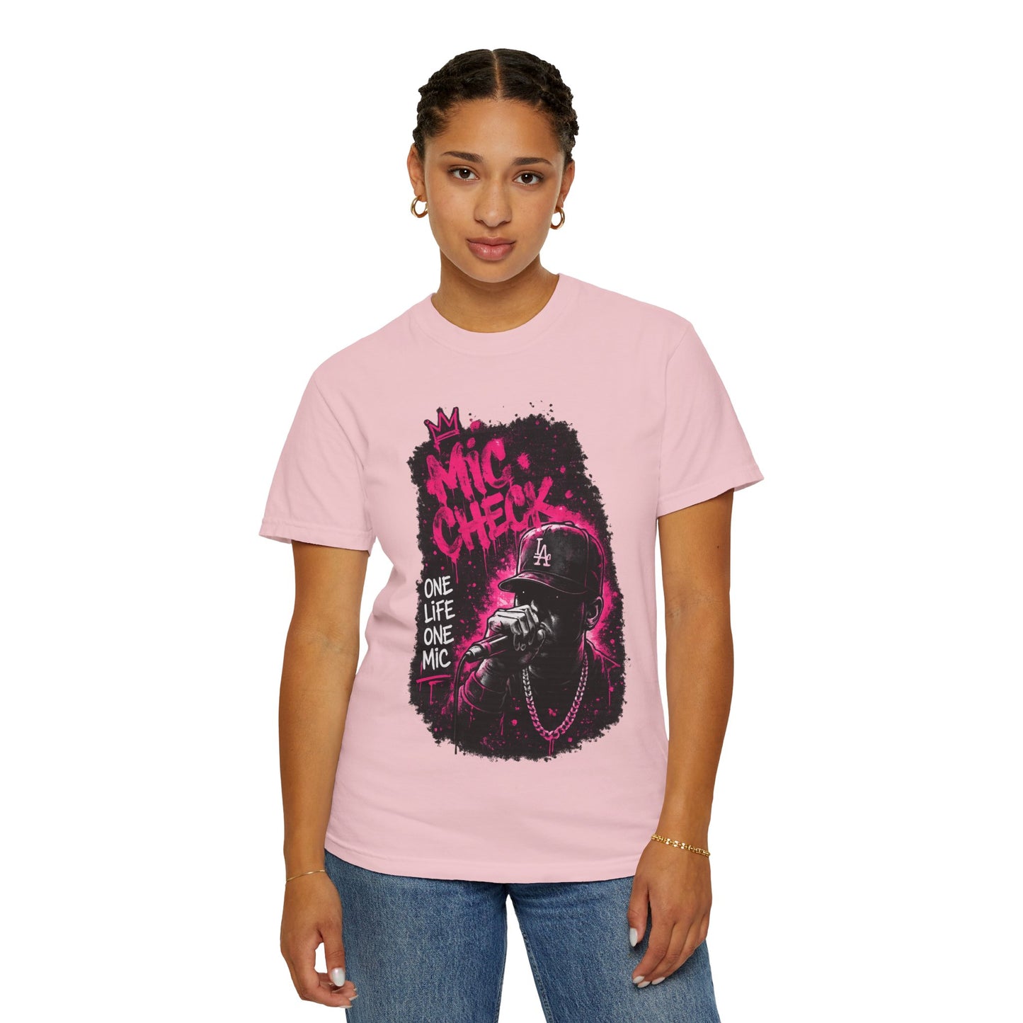 Mic Check T-Shirt — One Life One Mic Hip-Hop Graphic Tee
