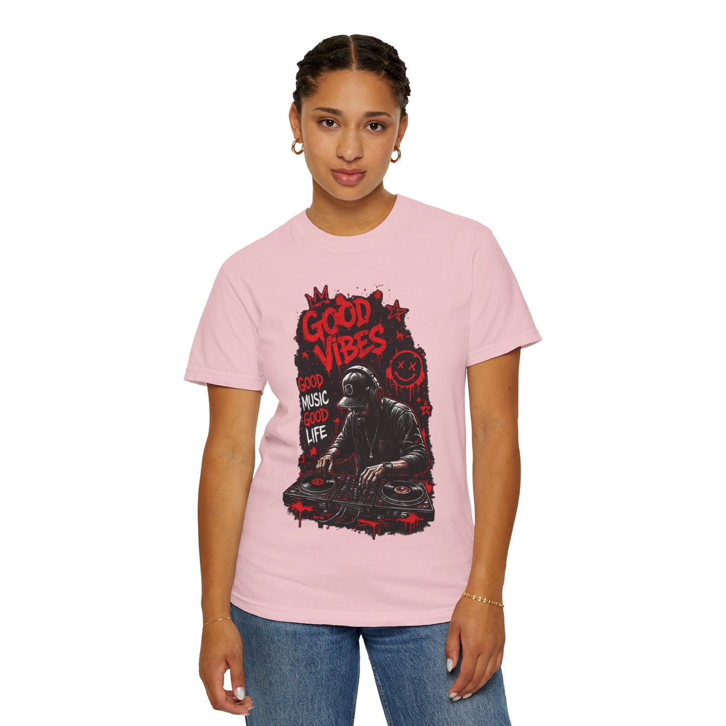 Good Vibes DJ T-Shirt — 'Good Music Good Life' Graphic Tee