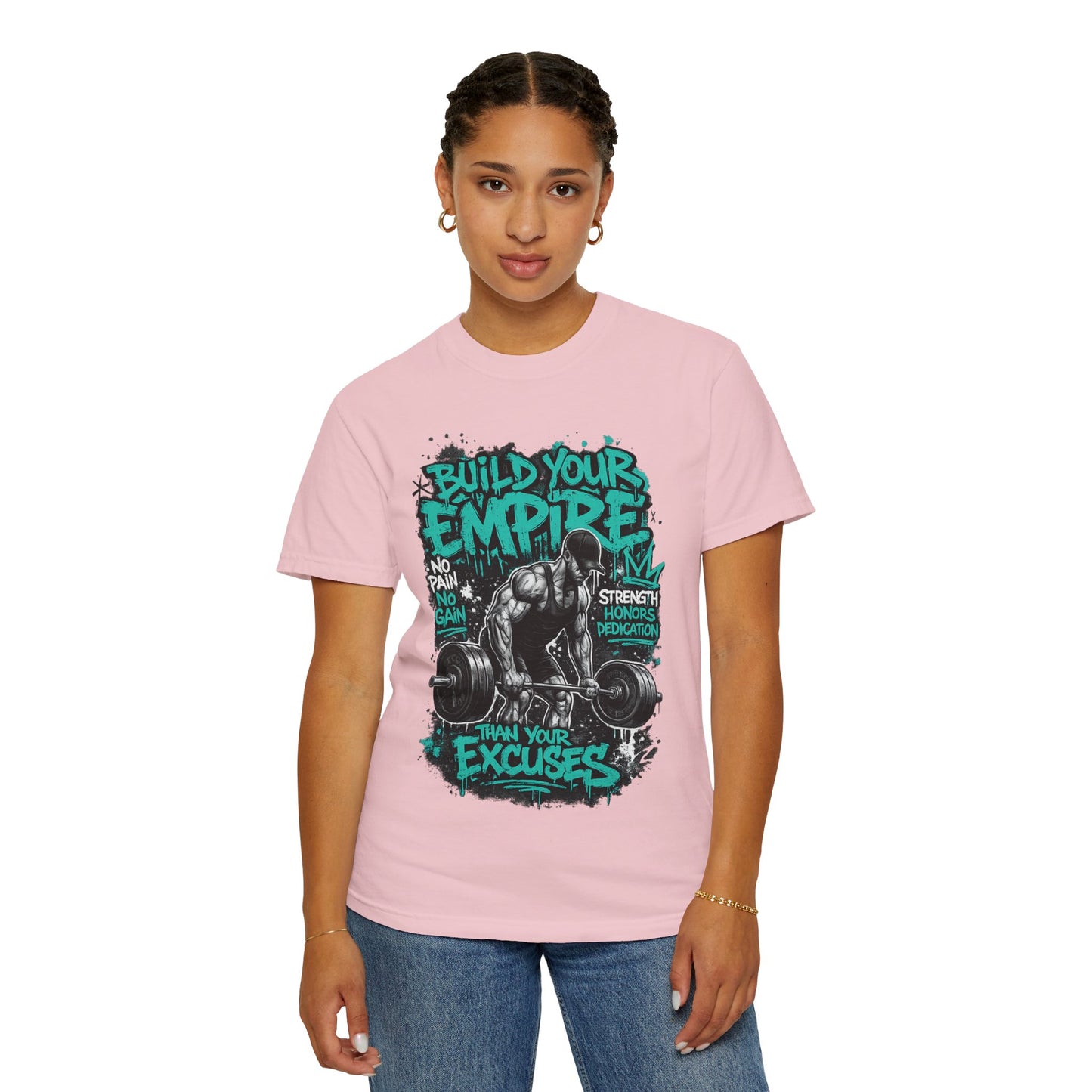 Build Your Empire Deadlift Graphic T-Shirt | Motivational Gym Workout Shirt
