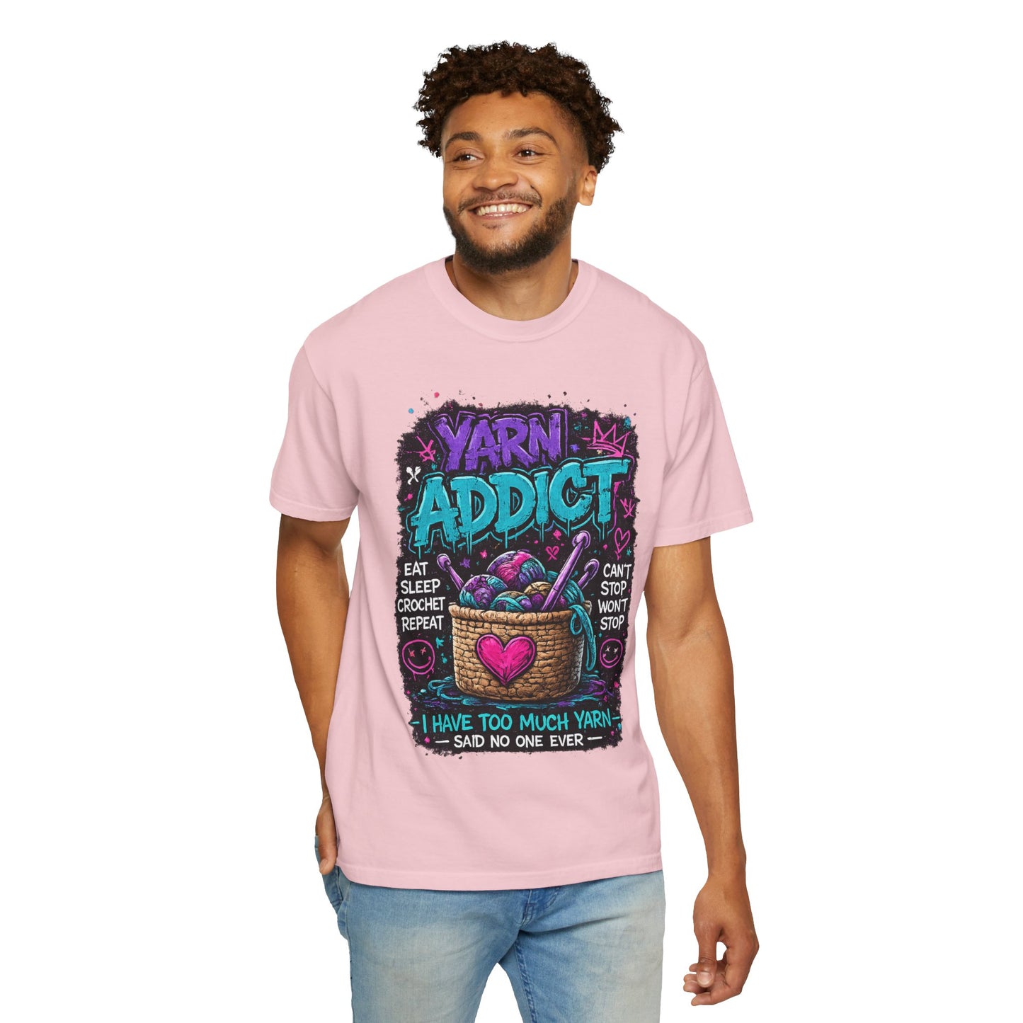 Yarn Addict T-Shirt — Funny Knitting & Crochet Gift Tee
