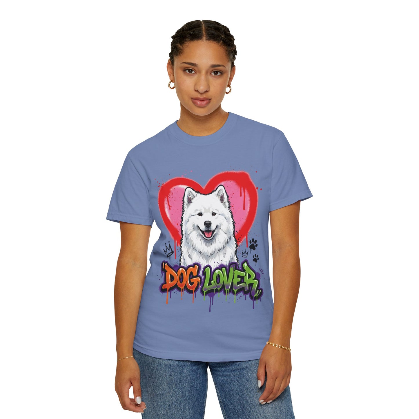 Dog Lover T-Shirt — Cute Samoyed Heart Graphic Tee