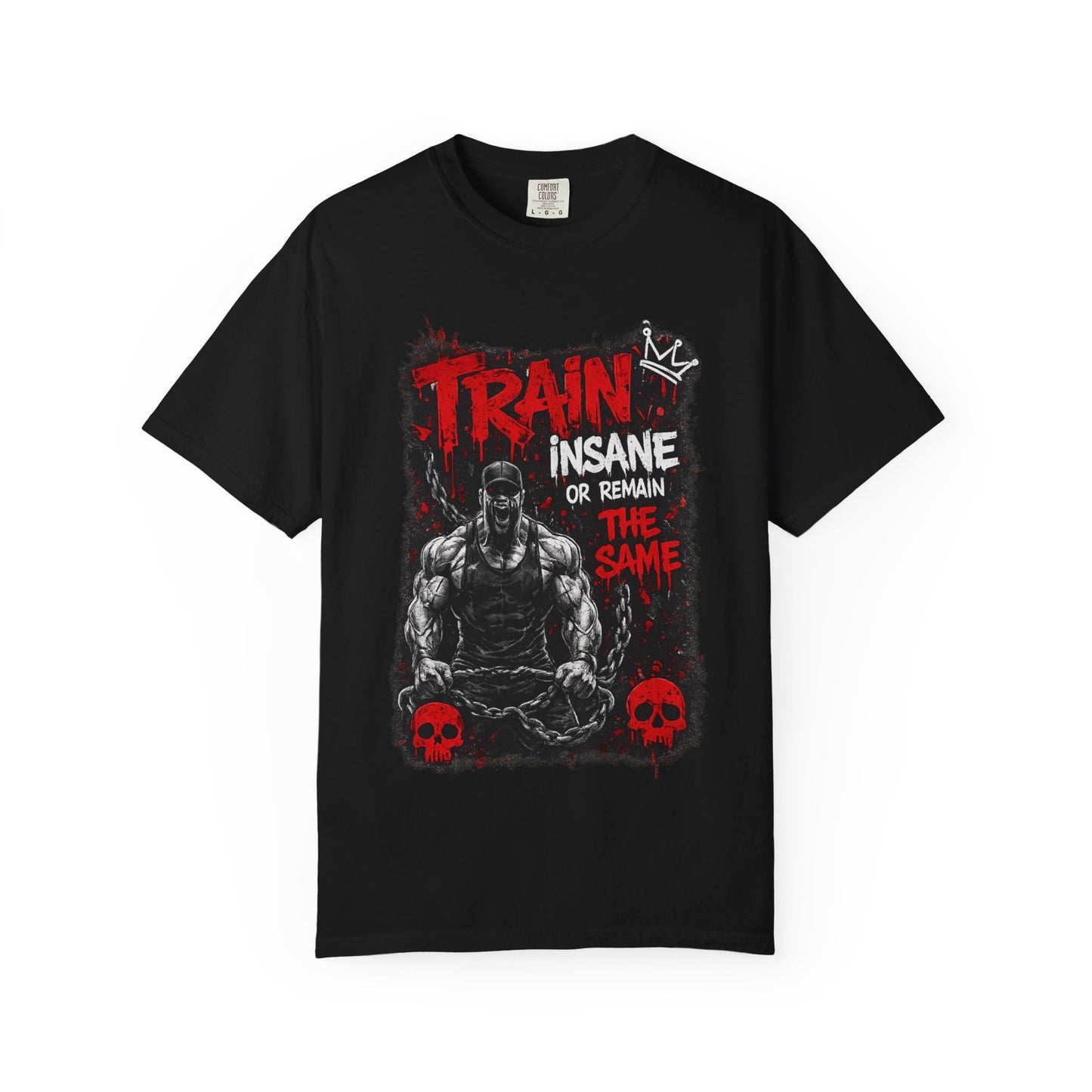 Train Insane Fitness T-Shirt — “Train Insane or Remain the Same” Gym Tee
