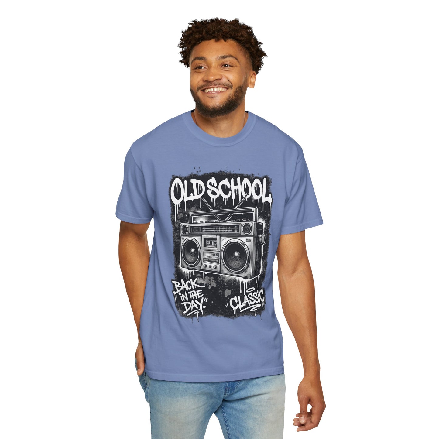 Old School Boombox T-Shirt — "Back in the Day" Vintage Hip Hop Graphic Tee