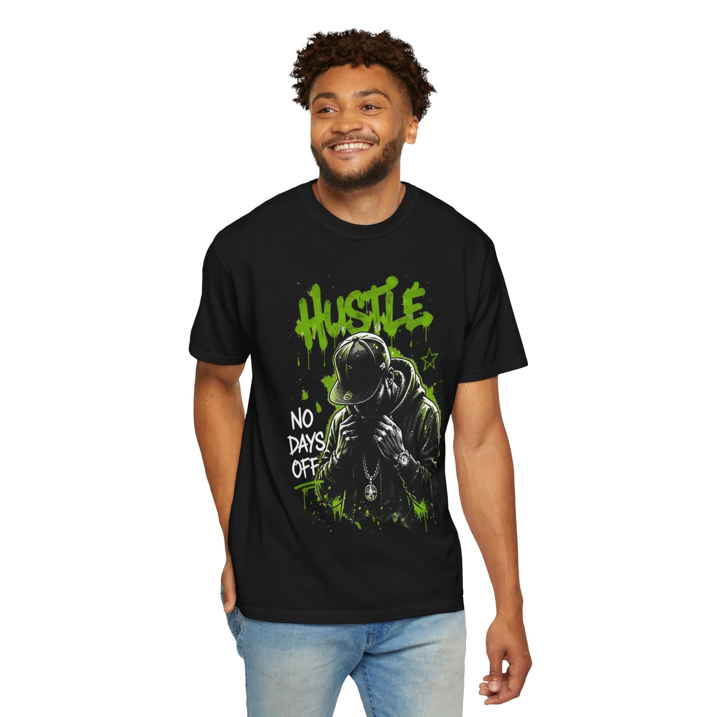 Hustle Graffiti T-Shirt — Urban Rapper Illustration