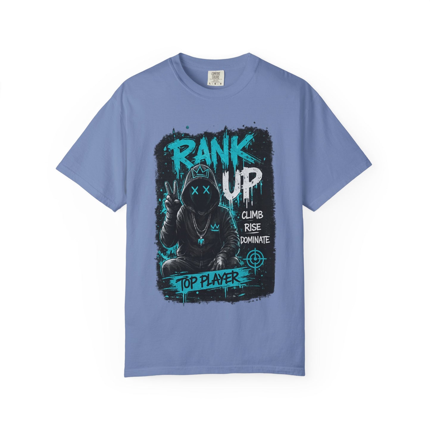 Rank Up Gaming T-Shirt — "Top Player" Gamer Graphic Tee