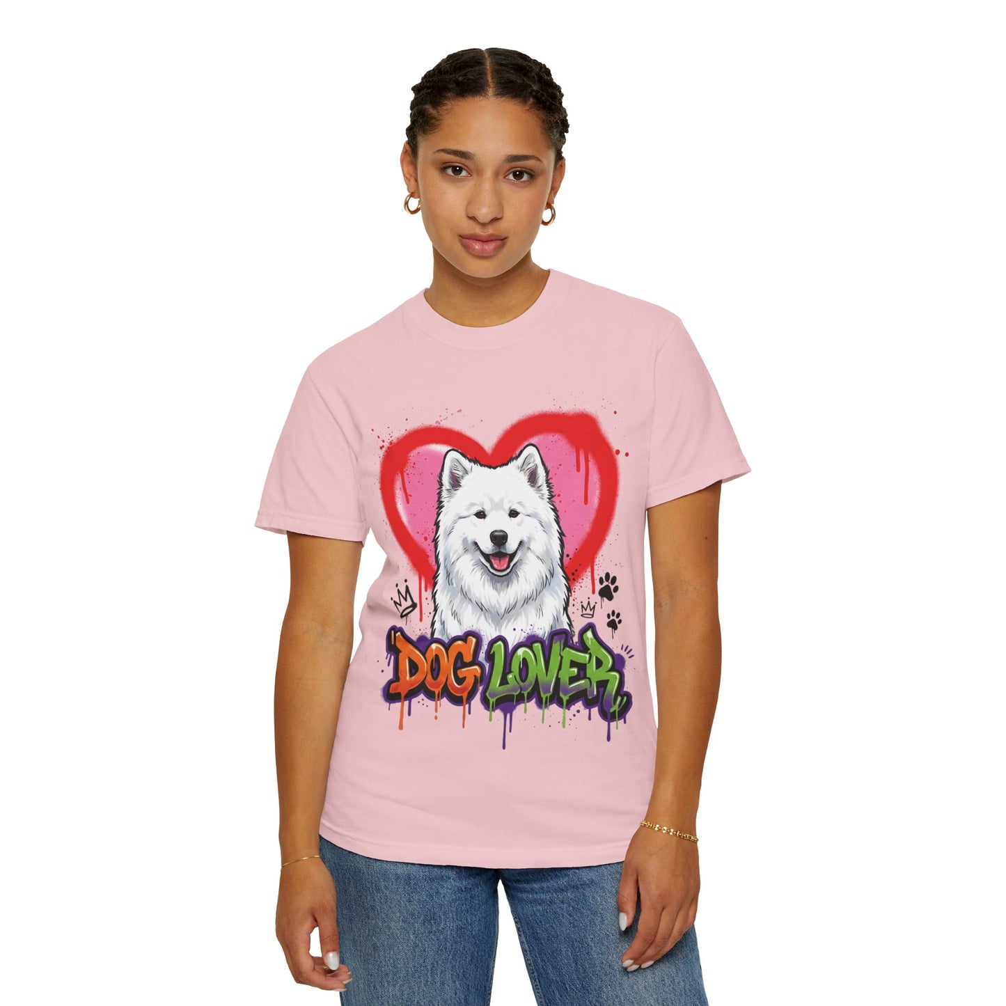 Dog Lover T-Shirt — Cute Samoyed Heart Graphic Tee