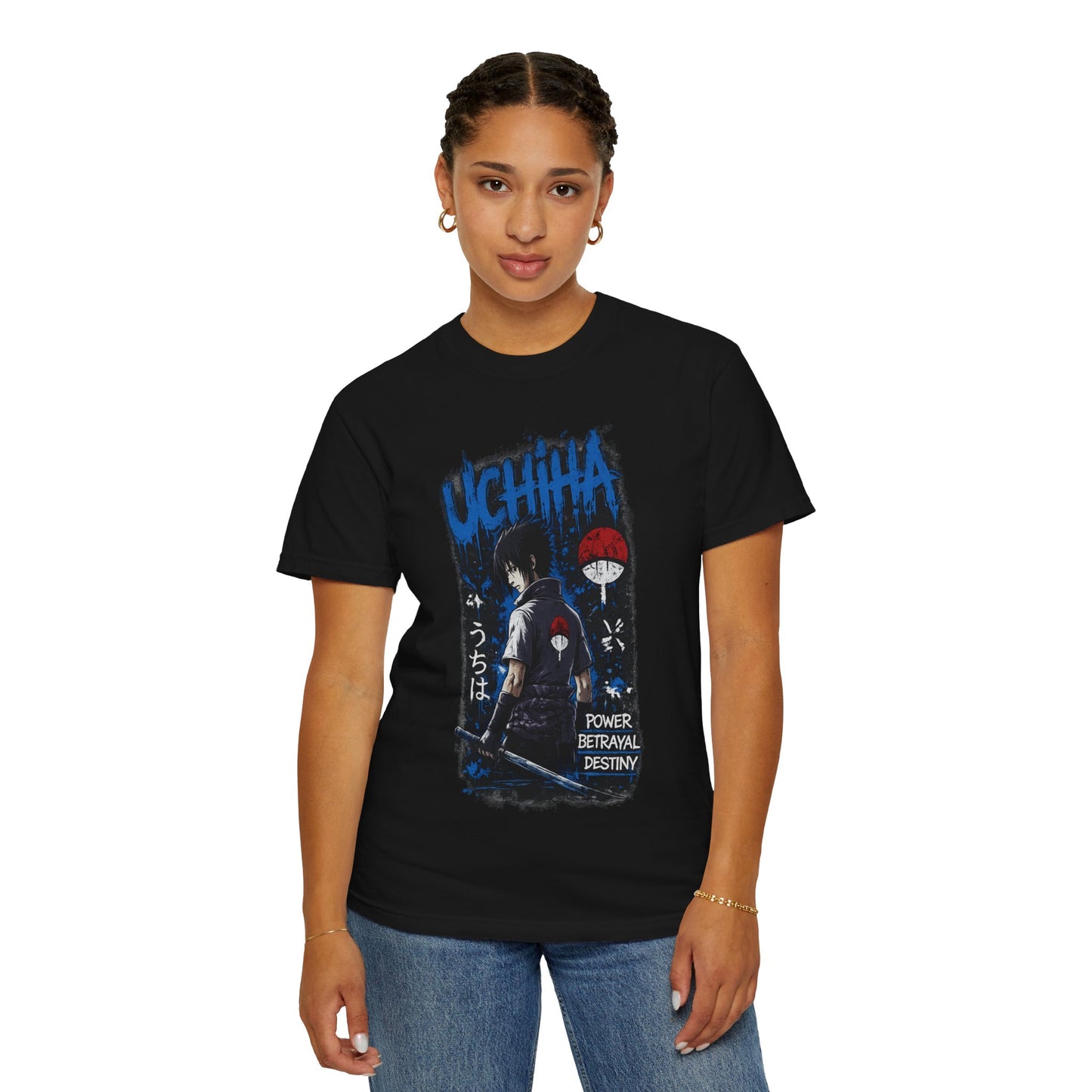 Uchiha Clan Graphic T-Shirt — Anime Sasuke Poster Design