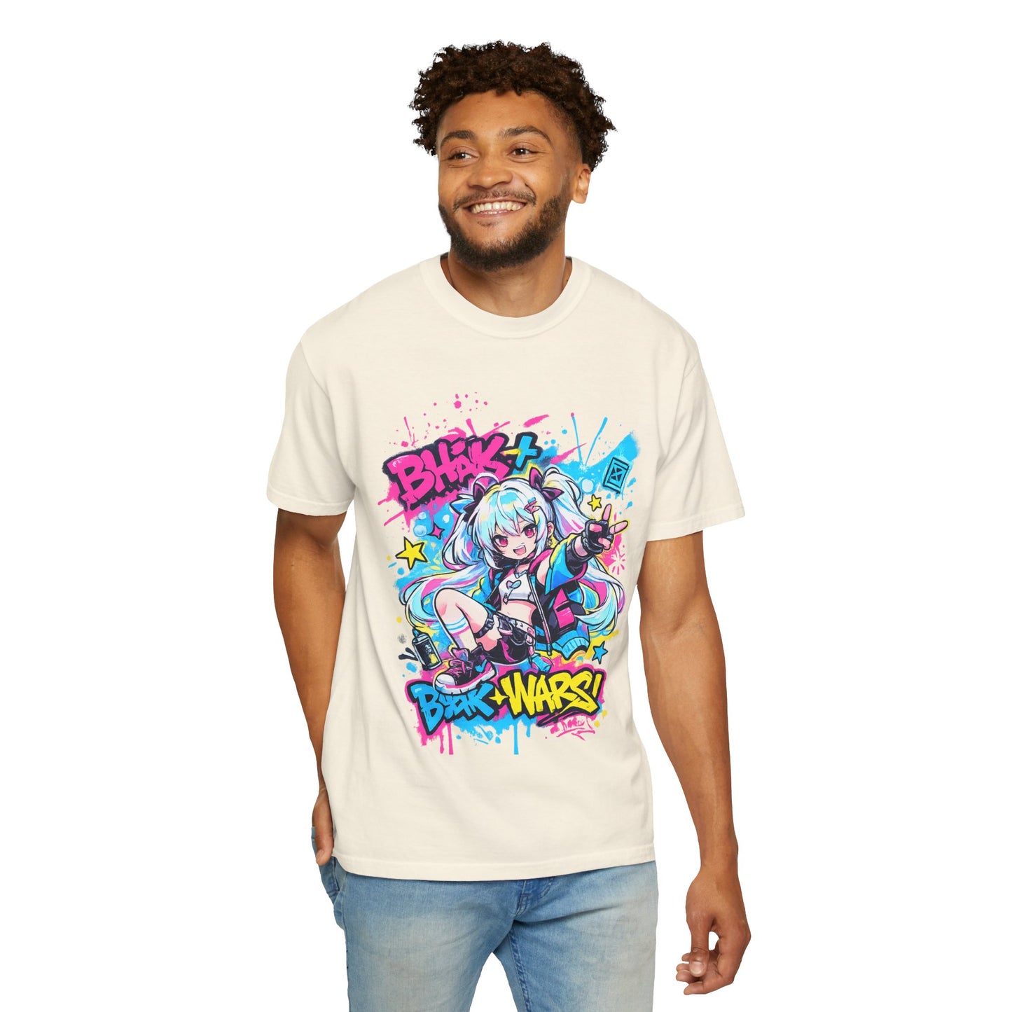 Anime Gamer Girl Graphic T-Shirt — "Blox Wars" Streetwear Tee