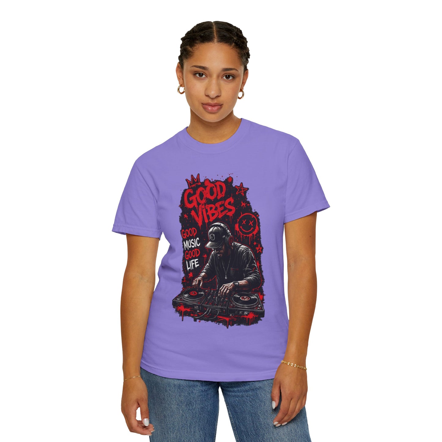 Good Vibes DJ T-Shirt — 'Good Music Good Life' Graphic Tee