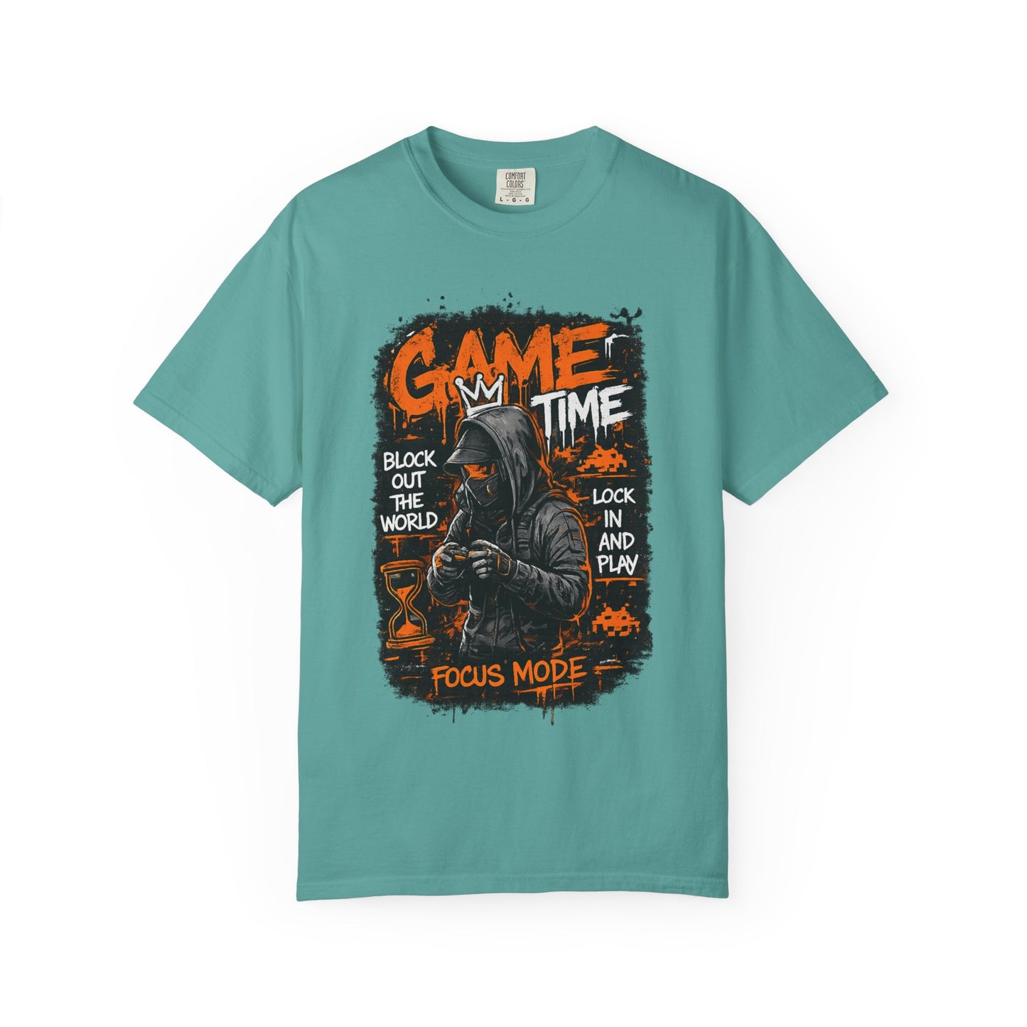 Game Time Hooded Grim Reaper illustration T-Shirt | Focus Mode, Gaming