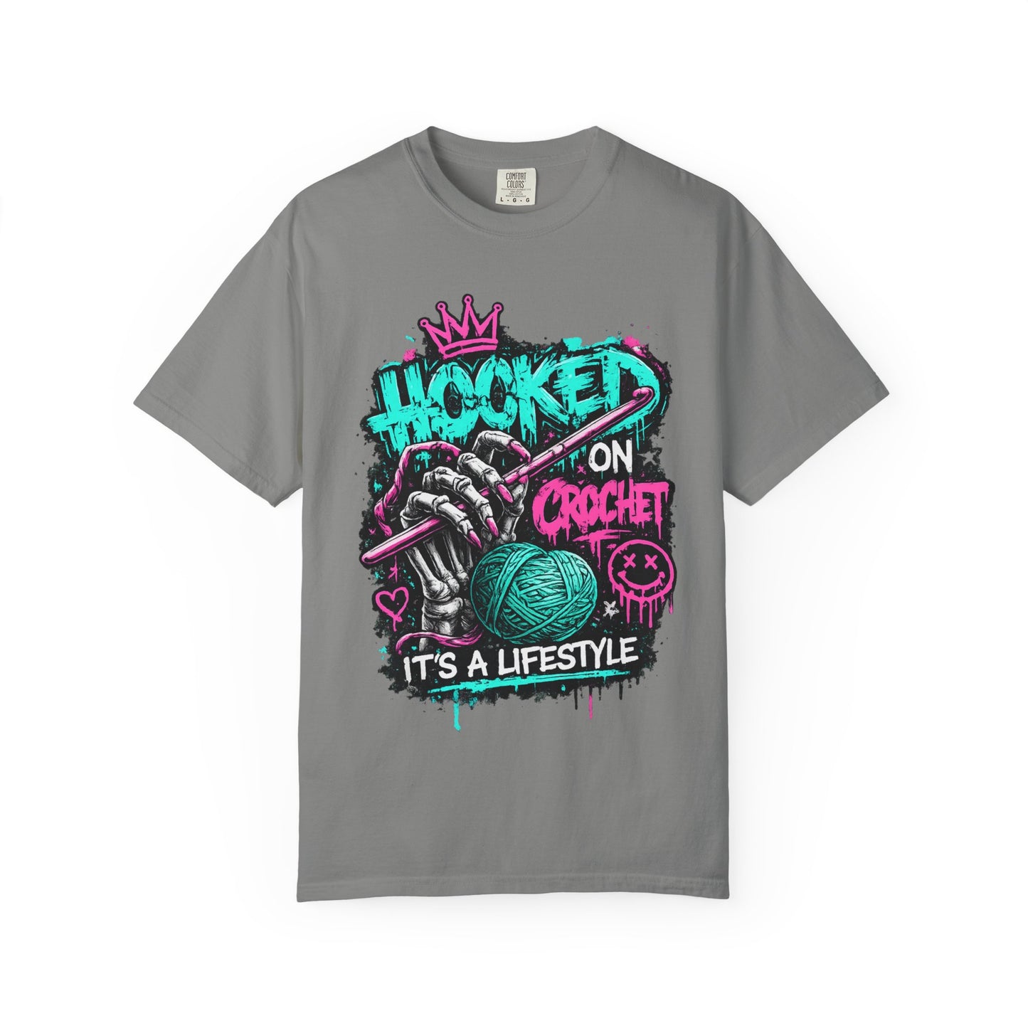 Hooked on Crochet T-Shirt — "It's a Lifestyle" Graphic Tee for Crochet Lovers