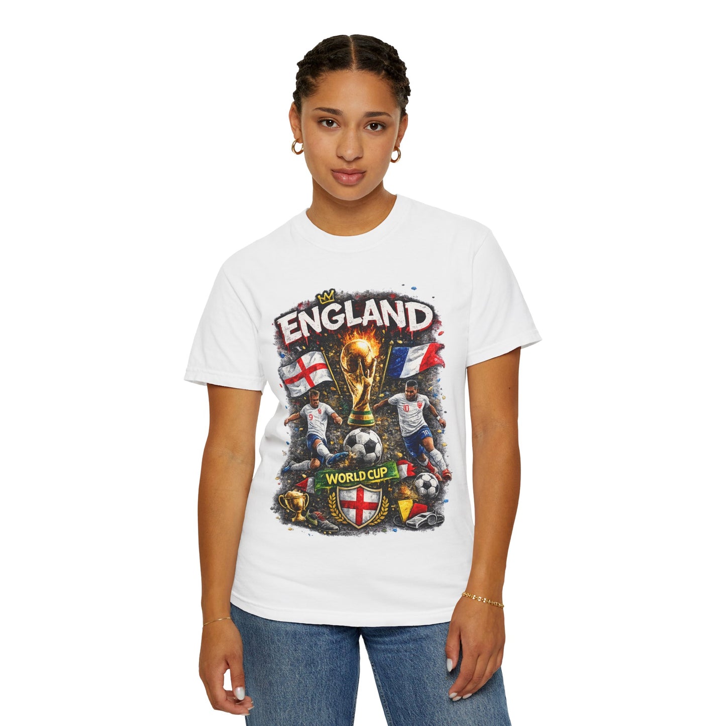 England World Cup Soccer T-Shirt | Football Trophy, St George Flags