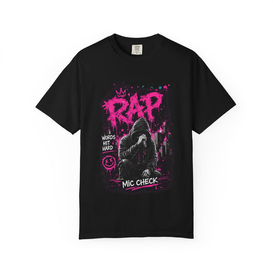 Rap Mic Check T-Shirt — Urban Hip-Hop Graphic Tee