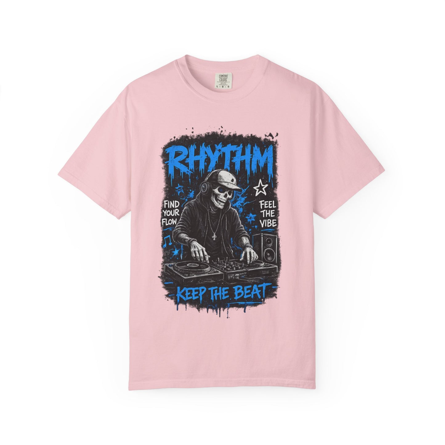 Rhythm DJ Skull Keep The Beat T-Shirt | Music Graphic Tee