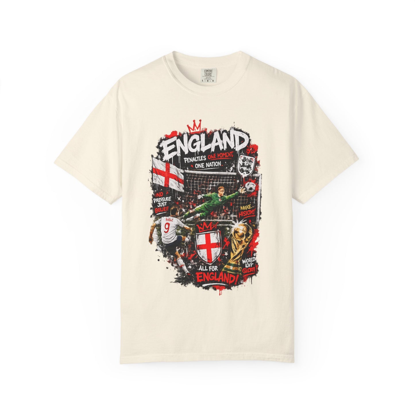 England Football Collage T-shirt | St George Cross, Soccer Icons
