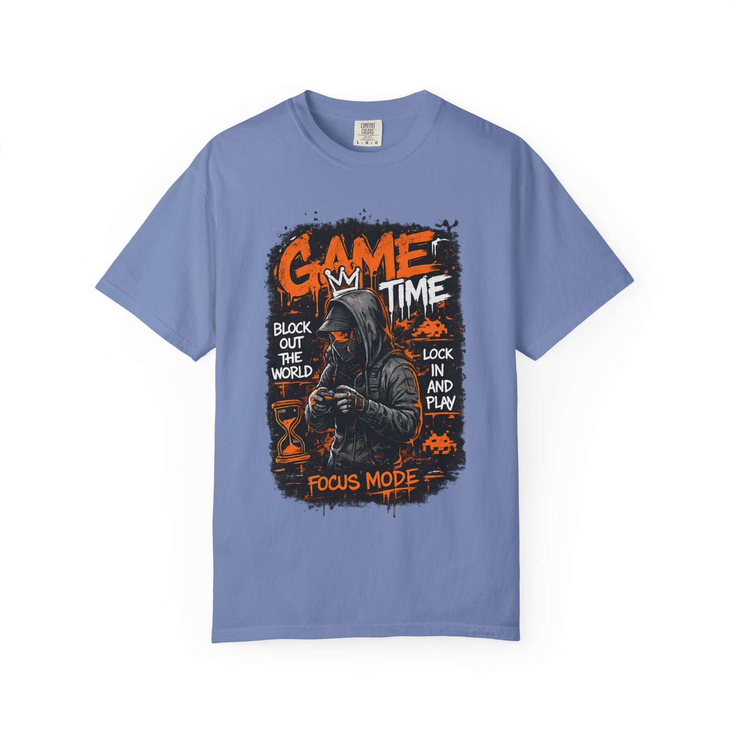 Game Time Hooded Grim Reaper illustration T-Shirt | Focus Mode, Gaming