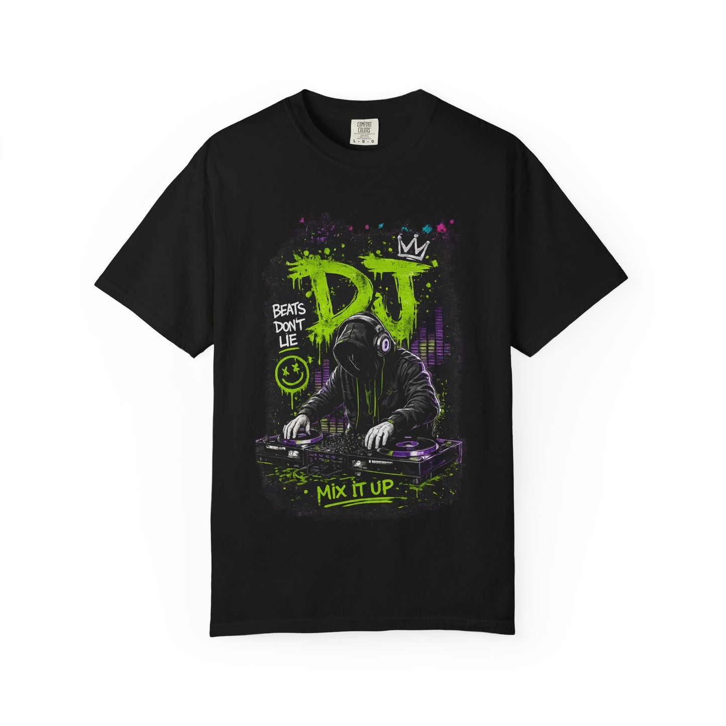 DJ Graffiti T-Shirt — "Beats Don’t Lie / Mix It Up" Streetwear Tee