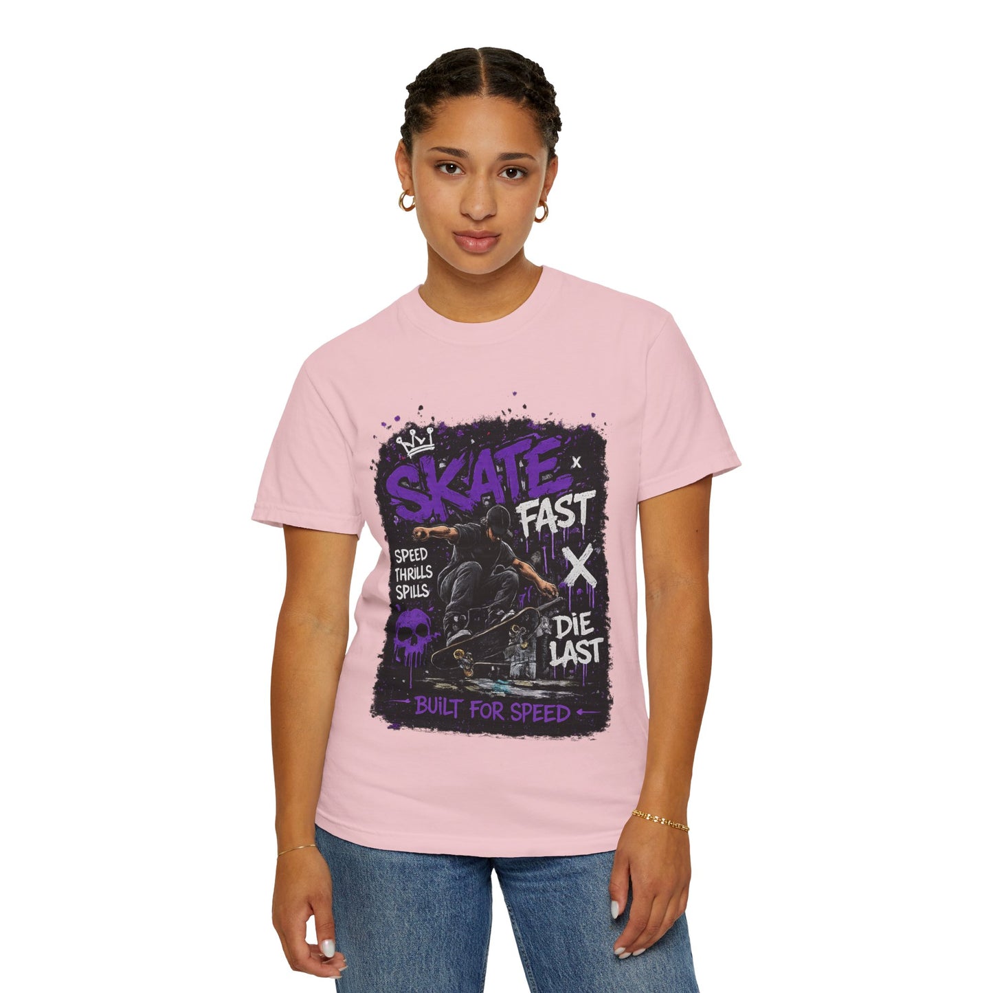 Skate Fast Skateboard T‑Shirt — "Built for Speed" Graphic Tee