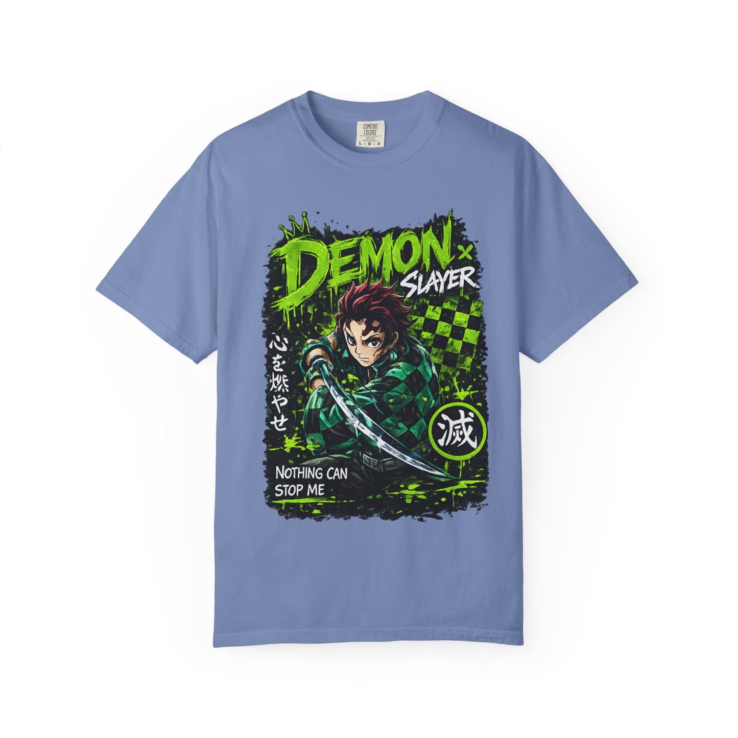 Demon Slayer Graphic T-Shirt — 'Nothing Can Stop Me' Anime Hero Tee