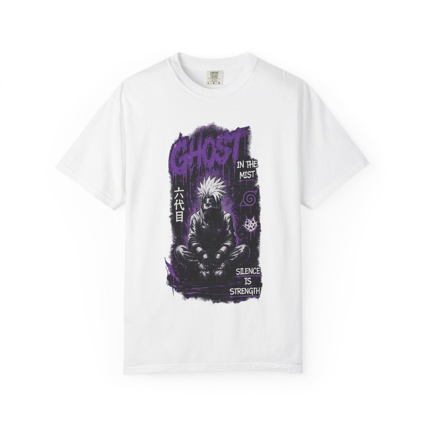 Ghost in the Mist Graphic T-Shirt — "Silence is Strength" Anime Tee