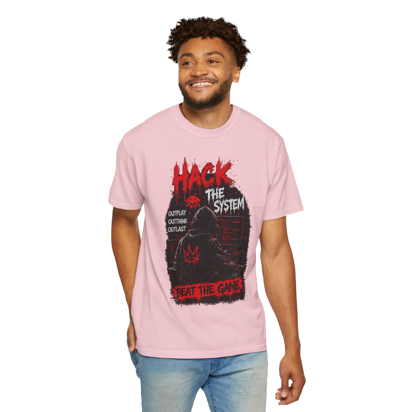 Hack the System T-Shirt — Beat the Game Hacker Graphic Tee