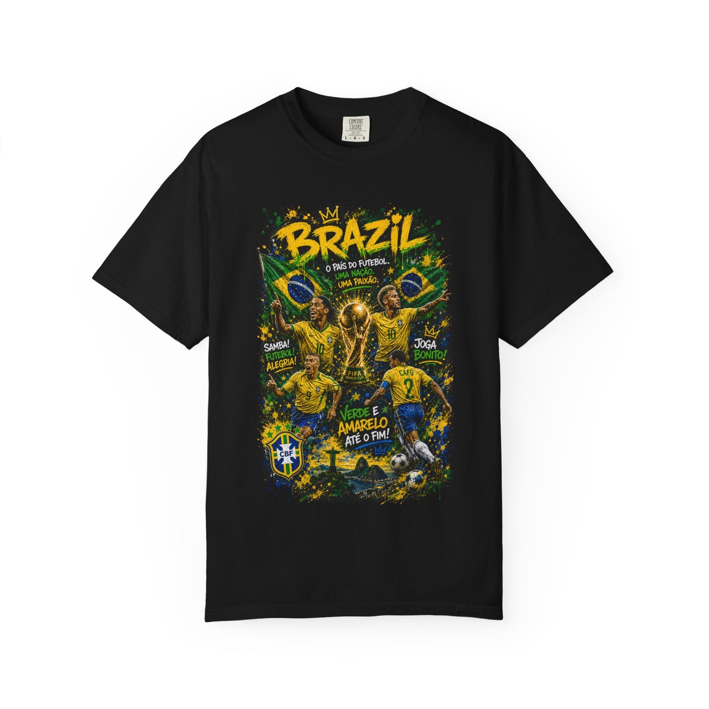 Brazil Football Players T-shirt | Brazilian Soccer Graphic Tee