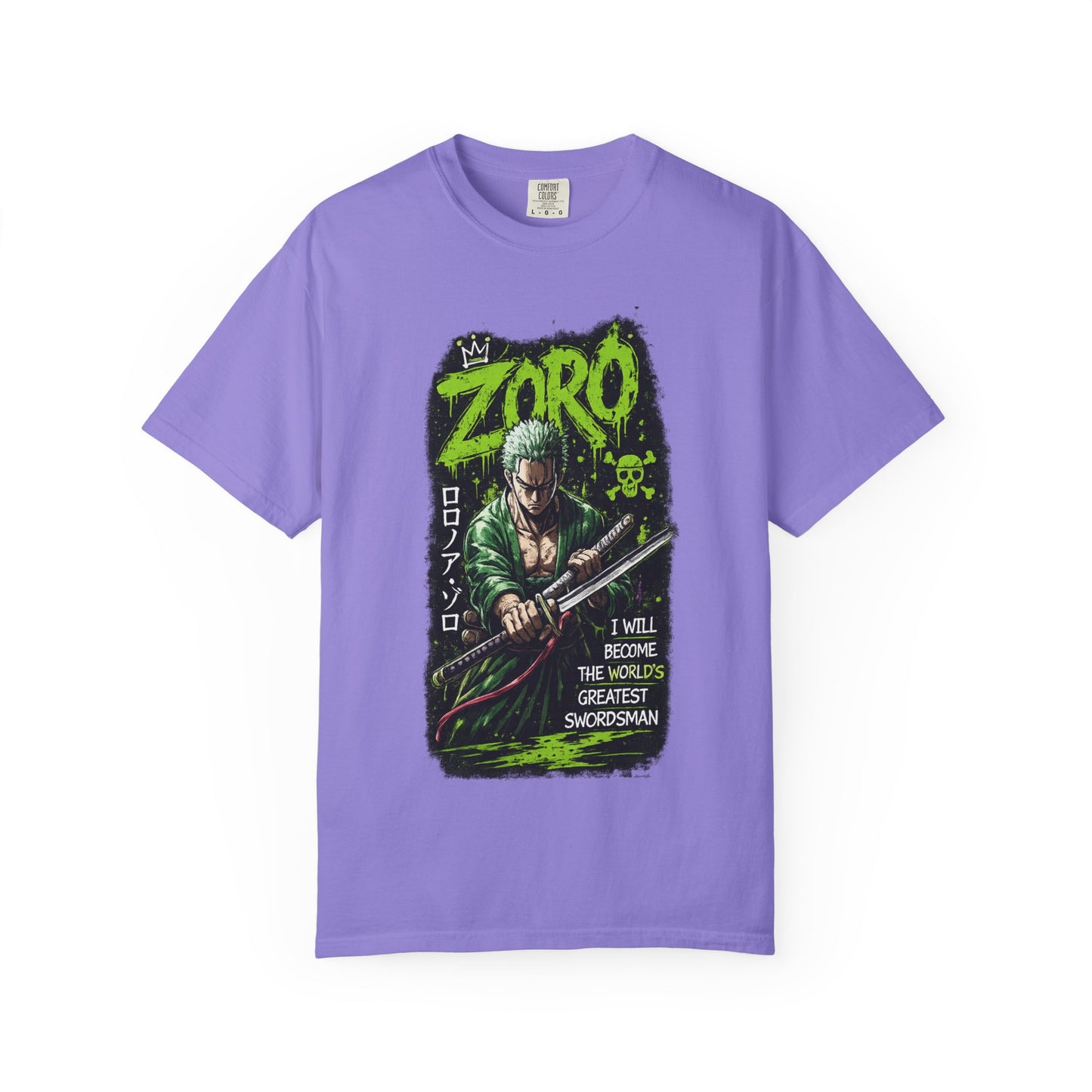 Zoro Graphic T-Shirt — 'I Will Become The World's Greatest Swordsman' Anime Tee