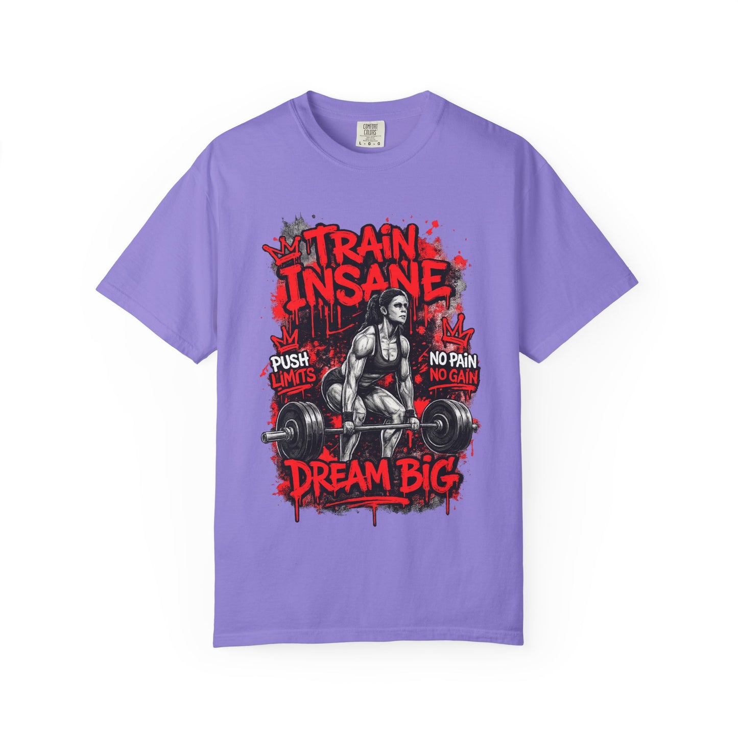 Train Insane Dream Big Gym T-Shirt — Motivational Weightlifting Tee