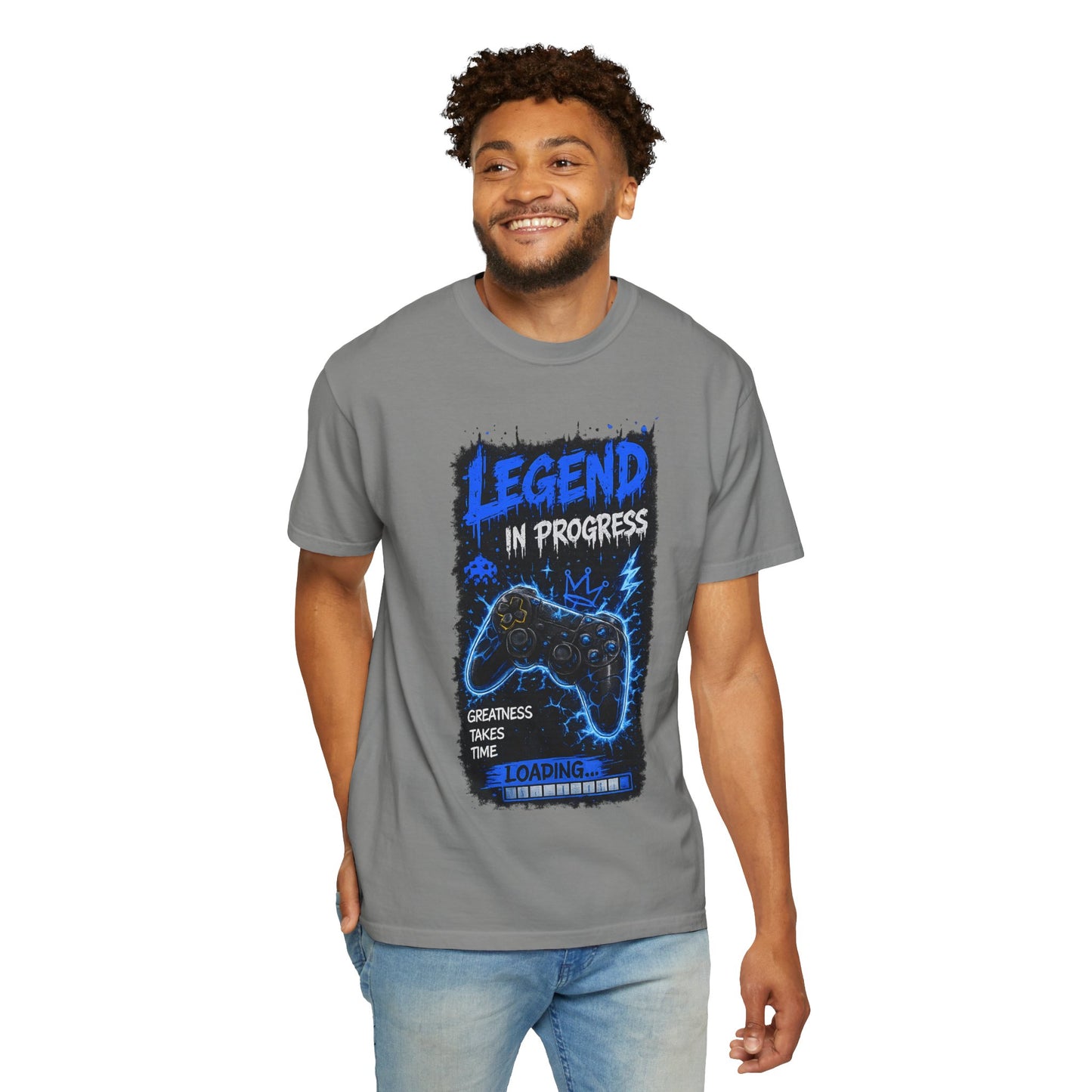 Legend in Progress Gamer T-Shirt — "Legend in Progress" Graphic Tee with Controller