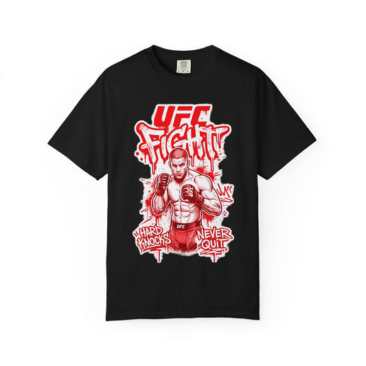 Fight Club MMA T-Shirt — 'UFC Fight' Graphic Tee, 'Hard Knocks Never Quit'