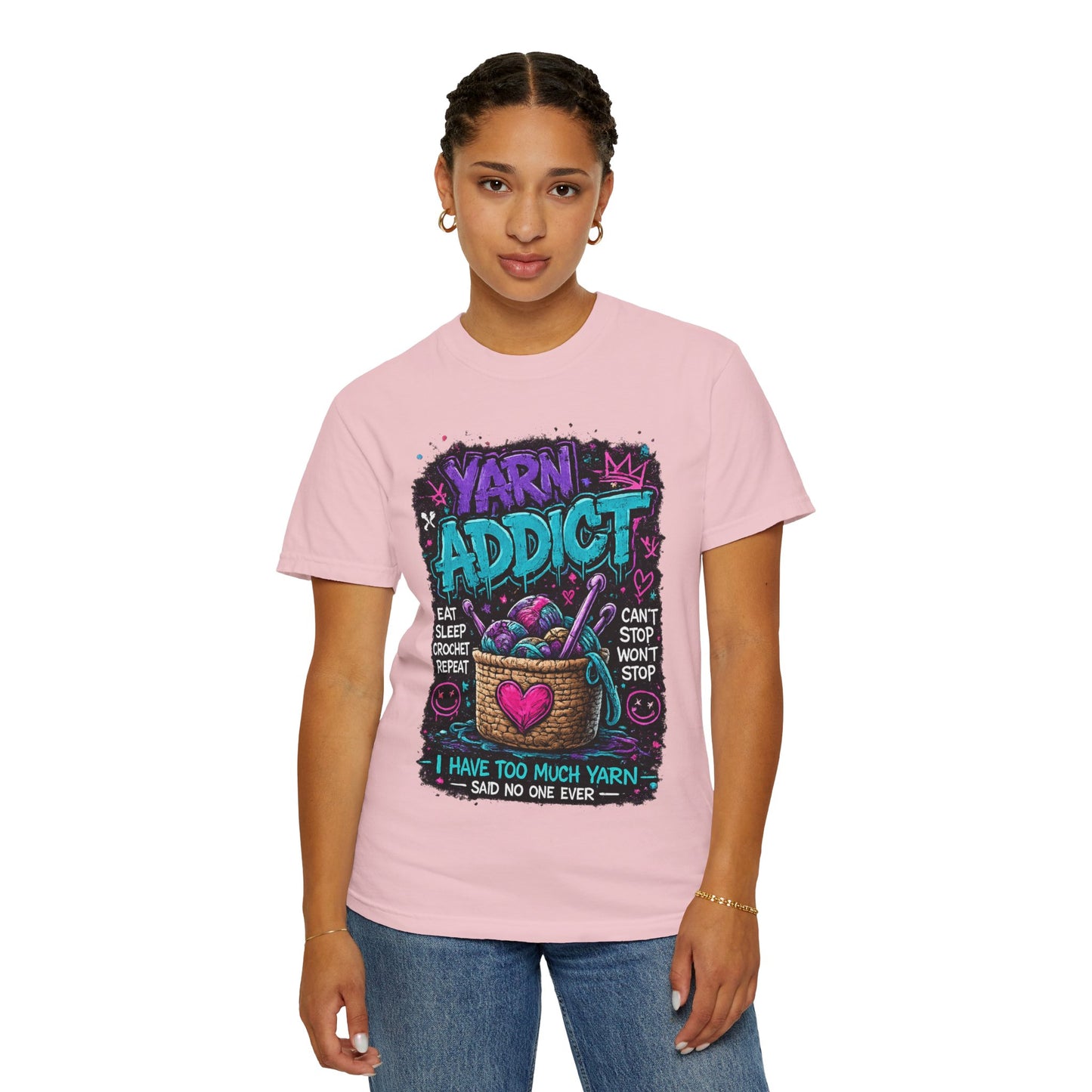 Yarn Addict T-Shirt — Funny Knitting & Crochet Gift Tee