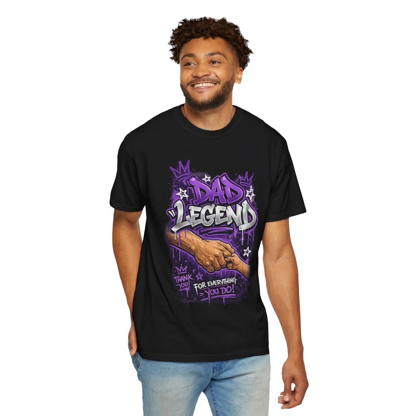 Dad Legend graffiti hands illustration T-Shirt | Thank You For Everything design