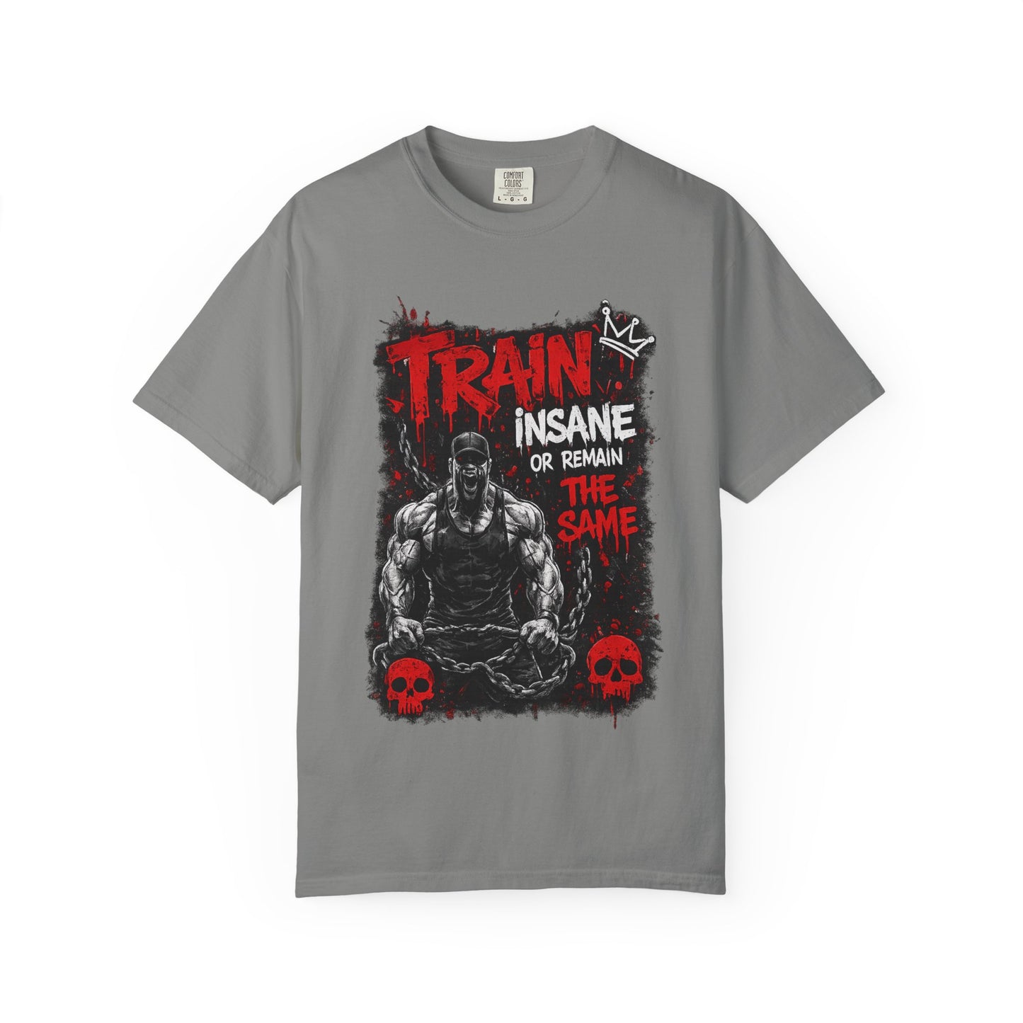 Train Insane Fitness T-Shirt — “Train Insane or Remain the Same” Gym Tee