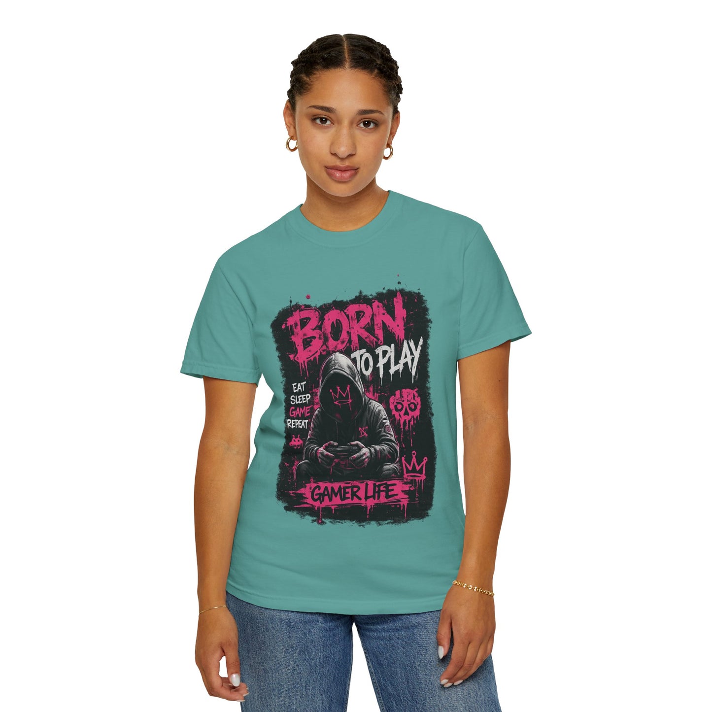 Gamer Life T-Shirt — "Born to Play" Hooded Player Graphic Tee