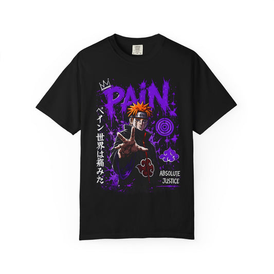 Anime Pain Graphic T-Shirt — 'Pain' & Akatsuki Design with Japanese Text