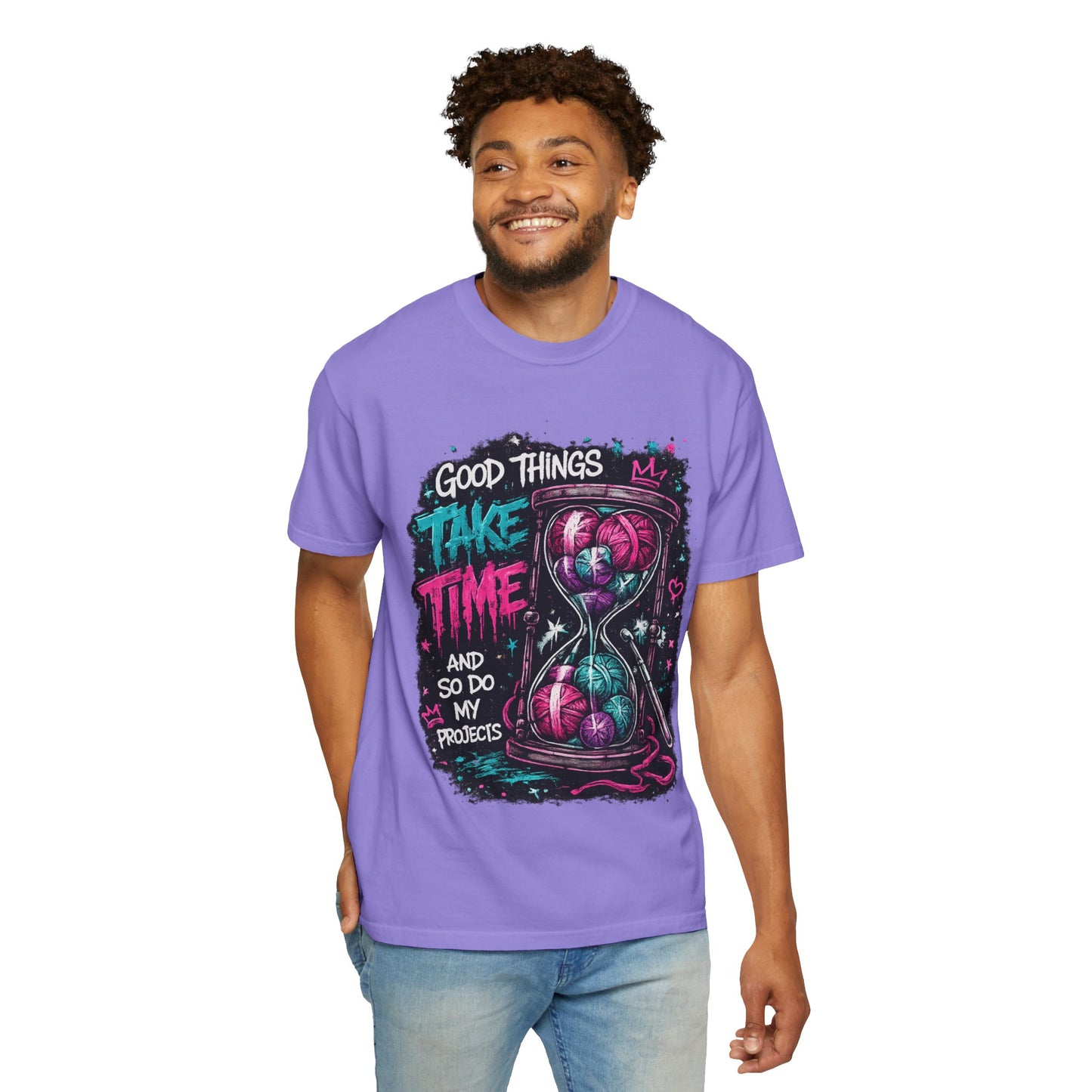 Motivational Hourglass T-Shirt — "Good Things Take Time" Graphic Tee