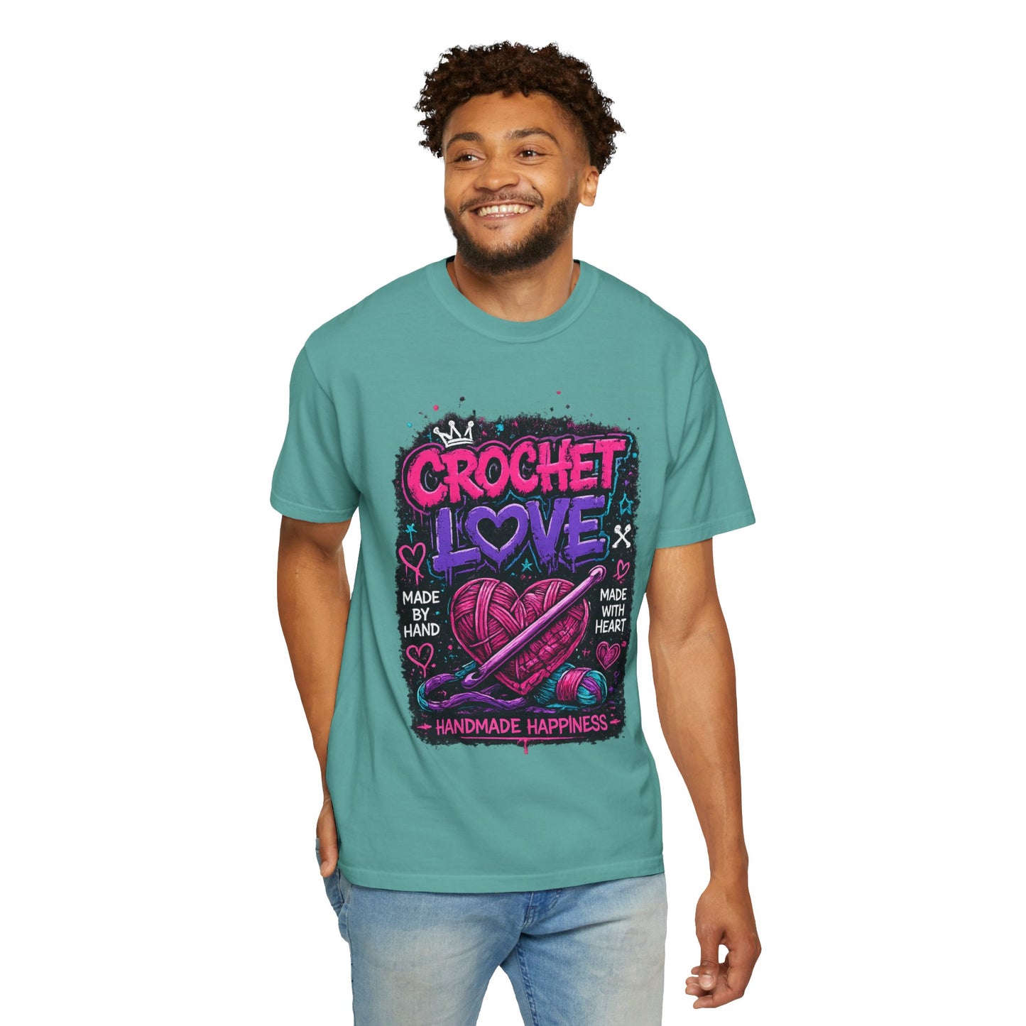 Crochet Love T-Shirt — Handmade Happiness Graphic