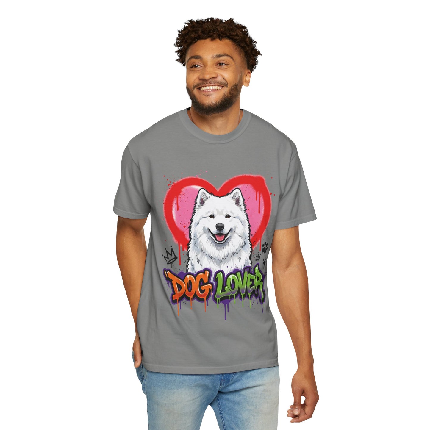 Dog Lover T-Shirt — Cute Samoyed Heart Graphic Tee