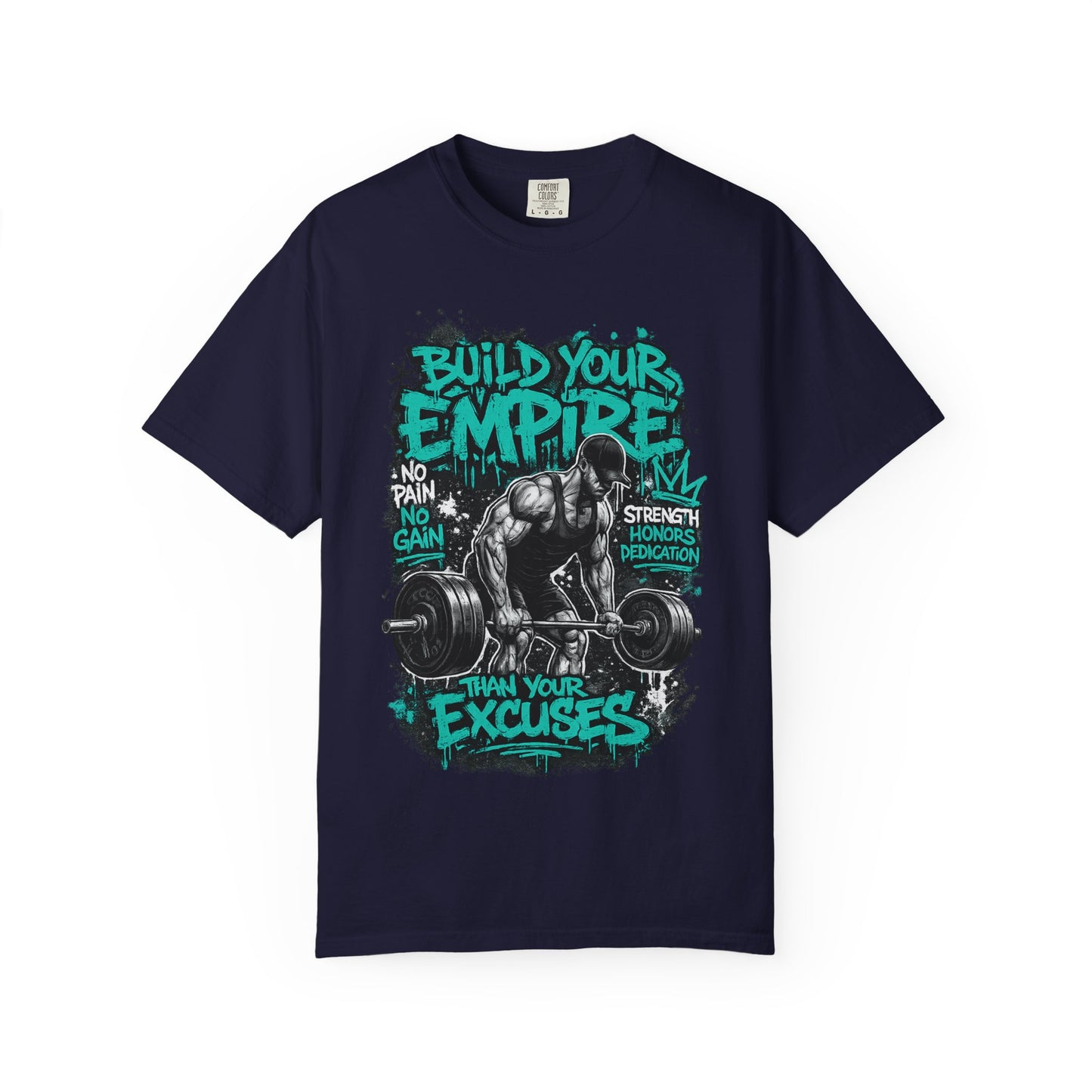 Build Your Empire Deadlift Graphic T-Shirt | Motivational Gym Workout Shirt