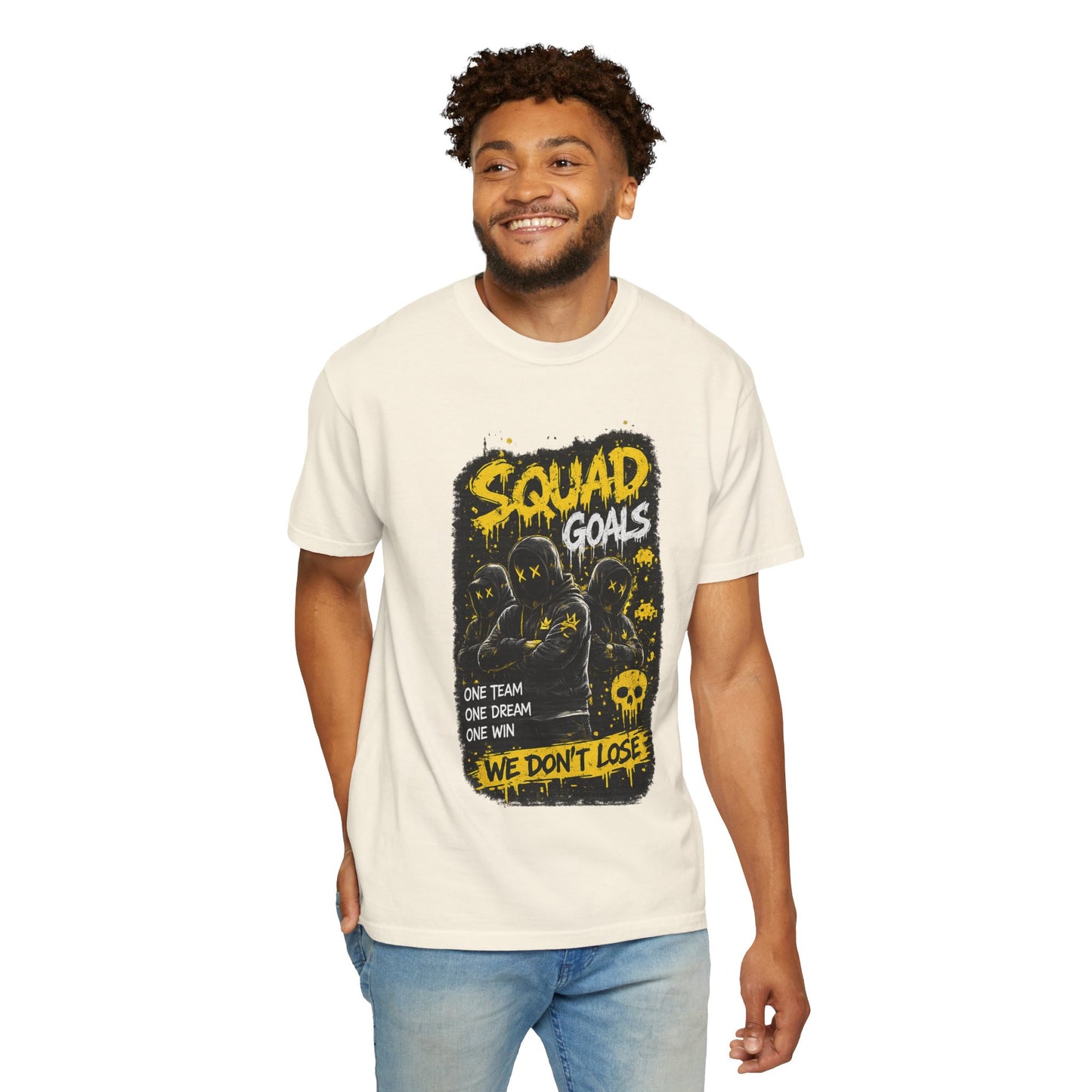 Squad Goals Graphic T-Shirt — 'We Don't Lose' Team Skull Tee